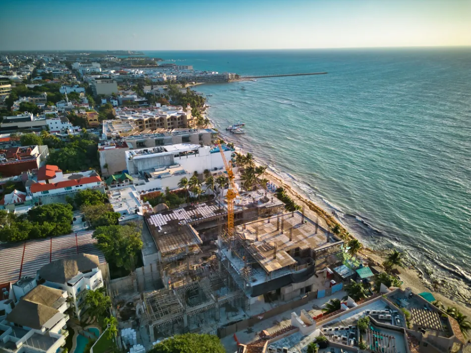 toma aérea de Playa del Carmen