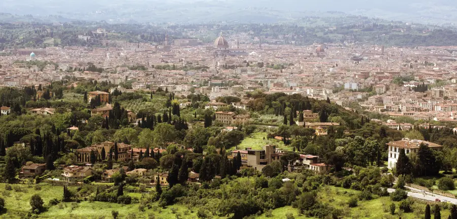 Florencia en la Toscana, Italia, vista panorámica de las joyas del mediterráneo